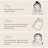 Masque LAIKOU Korea visage collagène et escargot hydratation intense hypoallergénique sans formaldéhyde (1 pièce) - Blanc