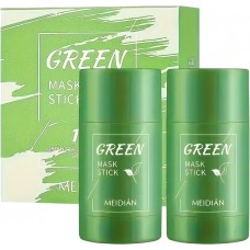 Masque visage stick th&eacute; vert purifiant Meidi&aacute;n soin anti-imperfections et nettoyant profond (Lot de 2) - Vert