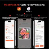 Meatmeet Pro smart thermom&egrave;tre de cuisine intelligent Bluetooth WiFi pour grill four fumoir - Noir