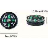Mini boussole de poche portable à huile légère précise et idéale pour activités en plein air - Noir