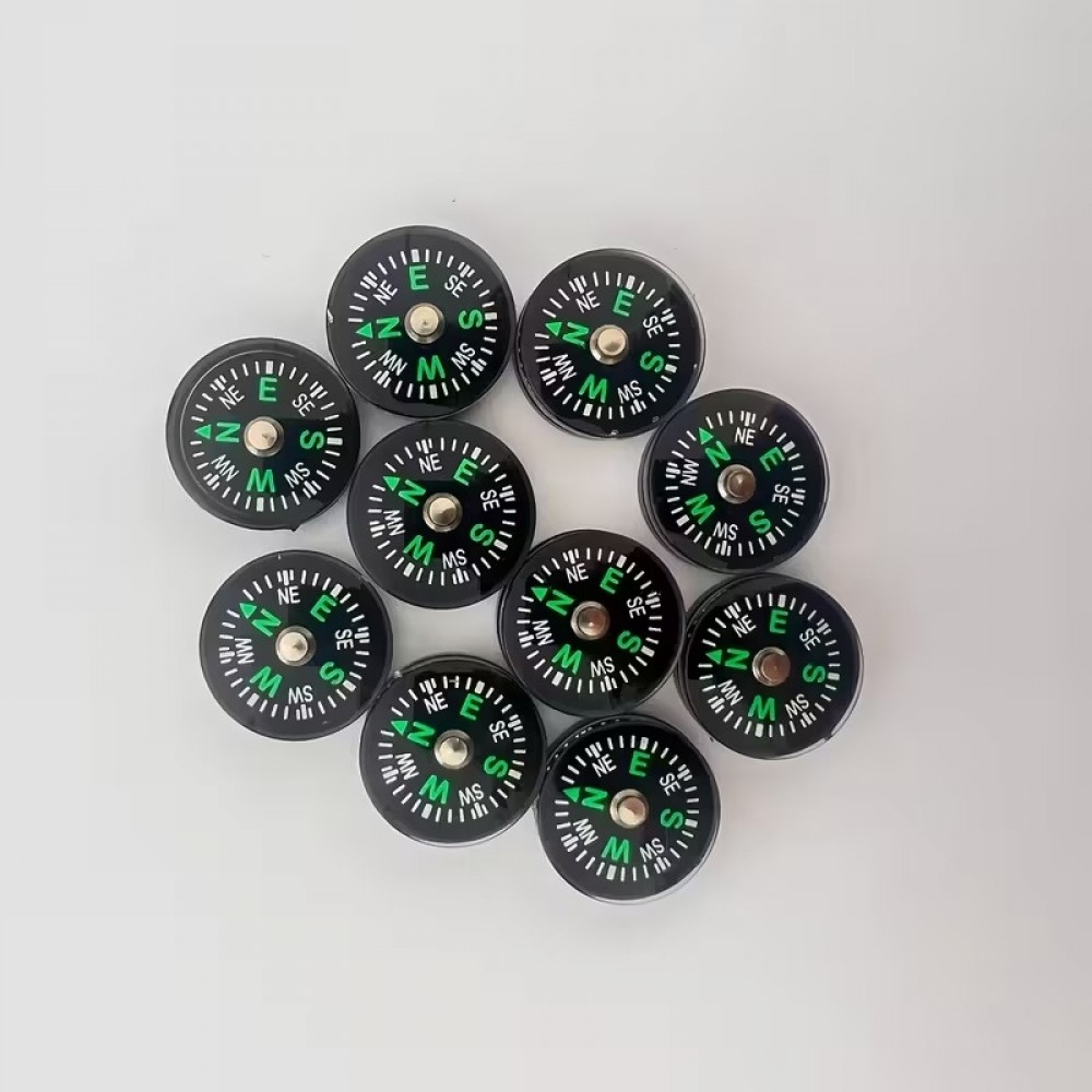 Mini boussole de poche portable à huile légère précise et idéale pour activités en plein air - Noir