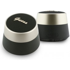 Mini Bluetooth Lautsprecher 5W Metall-Logo Guess modernes Design tragbare Audio - Schwarz