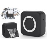 Mini imprimante thermique portable BT sans encre imprimante mobile compacte pour photos notes et &eacute;tiquettes - Noir