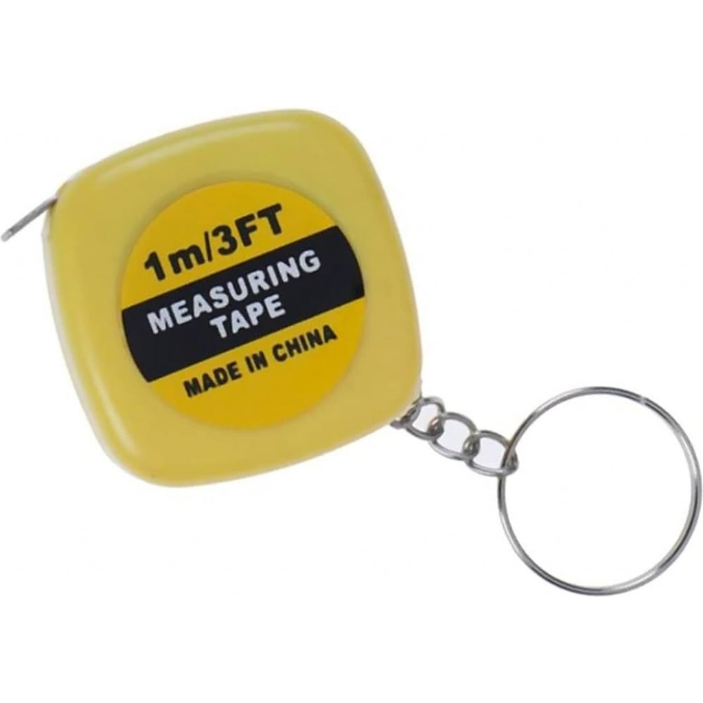 Mini mètre ruban porte-clés rétractable longueur 1m métallique compact ...