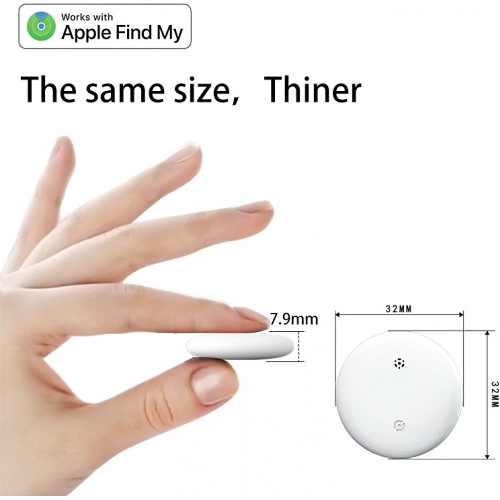 Mini traceur GPS de g&eacute;olocalisation (alternative AirTag) - Blanc