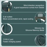 Mini ventilateur portable sans pales silencieux rechargeable &agrave; clip mains libres 3 vitesses effet vortex - Rose
