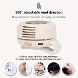 Mini ventilateur portable sans pales silencieux rechargeable &agrave; clip mains libres 3 vitesses effet vortex - Vert