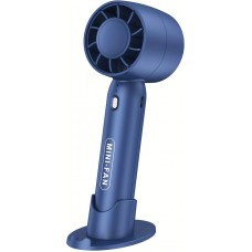 Mini ventilateur portable USB rechargeable 3 vitesses avec support socle - Bleu
