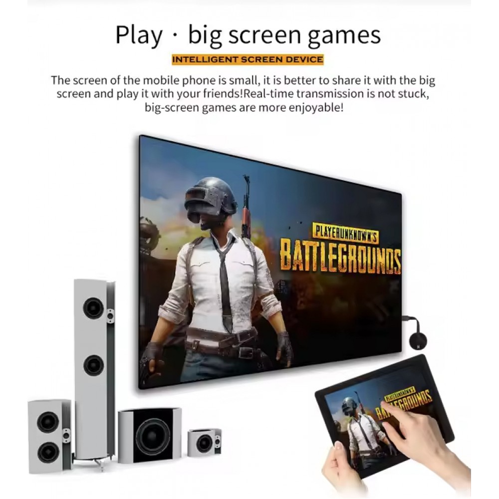 MiraScreen G7M 2.4GHz/5GHz passerelle multimédia streaming HDMI sans fil pour iOS et Android (DLNA / Miracast / AirPlay) - Noir