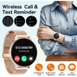 Montre connect&eacute;e BT Call G25 Bluetooth appels &eacute;cran 1.39 pouces &eacute;tanche fitness fr&eacute;quence cardiaque pression art&eacute;rielle oxyg&egrave;ne sang sommeil stress et respiration - Or rose
