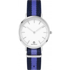 Edelwatch Uhr 32 mm (Ladies) Silver Zifferblatt Weiss (Batterie nicht enthalten) - Blau / Violett Armband