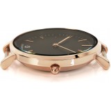 Montre Edelwatch 32 mm (Ladies) cadran doré fond noir (pile non incluse) - Bracelet noir