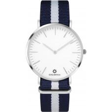 Edelwatch Uhr 41 mm (Men) Silver Zifferblatt Weiss (Batterie nicht enthalten) - Blau / Weiss