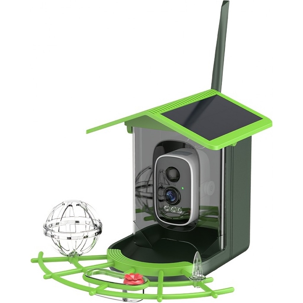 Nichoir Intelligent Avec Caméra Solaire 1080p - Détection Mouvement, Vision Nocturne, Application - Pour Observation Des Oiseaux