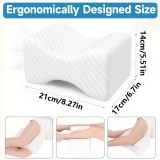Oreiller genoux ergonomique premium confortable pour dormir sur le c&ocirc;t&eacute; coussin orthop&eacute;dique jambes - Blanc