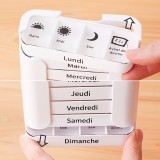 Organisateur de pilules hebdomadaire VANYARLIFE 7 jours organisateur portable matin/midi/soir - Blanc