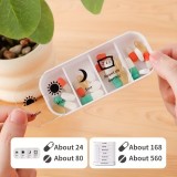 Organisateur de pilules hebdomadaire VANYARLIFE 7 jours organisateur portable matin/midi/soir - Blanc