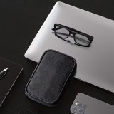 Organisateur de pilules pour voyage 7 jours et 4 prises par jour bo&icirc;te portable avec sac &eacute;l&eacute;gant - Noir