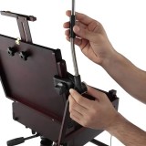 Parasol 360&deg; avec pince pour poussette ou chaise protection UV fixation facile et toile polyester - Noir