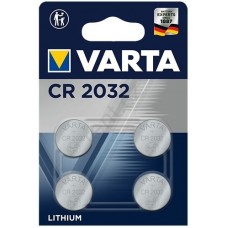 Piles boutons Varta CR 2032 haute performance pour appareils électroniques (pack de 4 pièces) - 