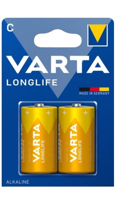 Piles Varta C Longlife Power haute performance (pack de 2 pièces) - 