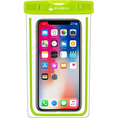 Pochette étanche waterproof pour smartphone avec capacité tactile PhoneLook - Vert