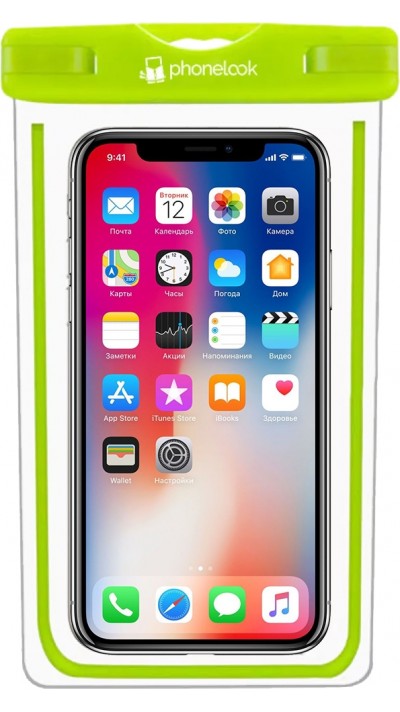 Pochette étanche waterproof pour smartphone avec capacité tactile PhoneLook - Vert