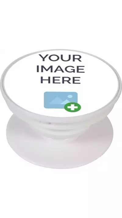 Pop Socket personnalisé blanc - Support de doigt interchangeable pour Smartphone / Tablettes - Custom