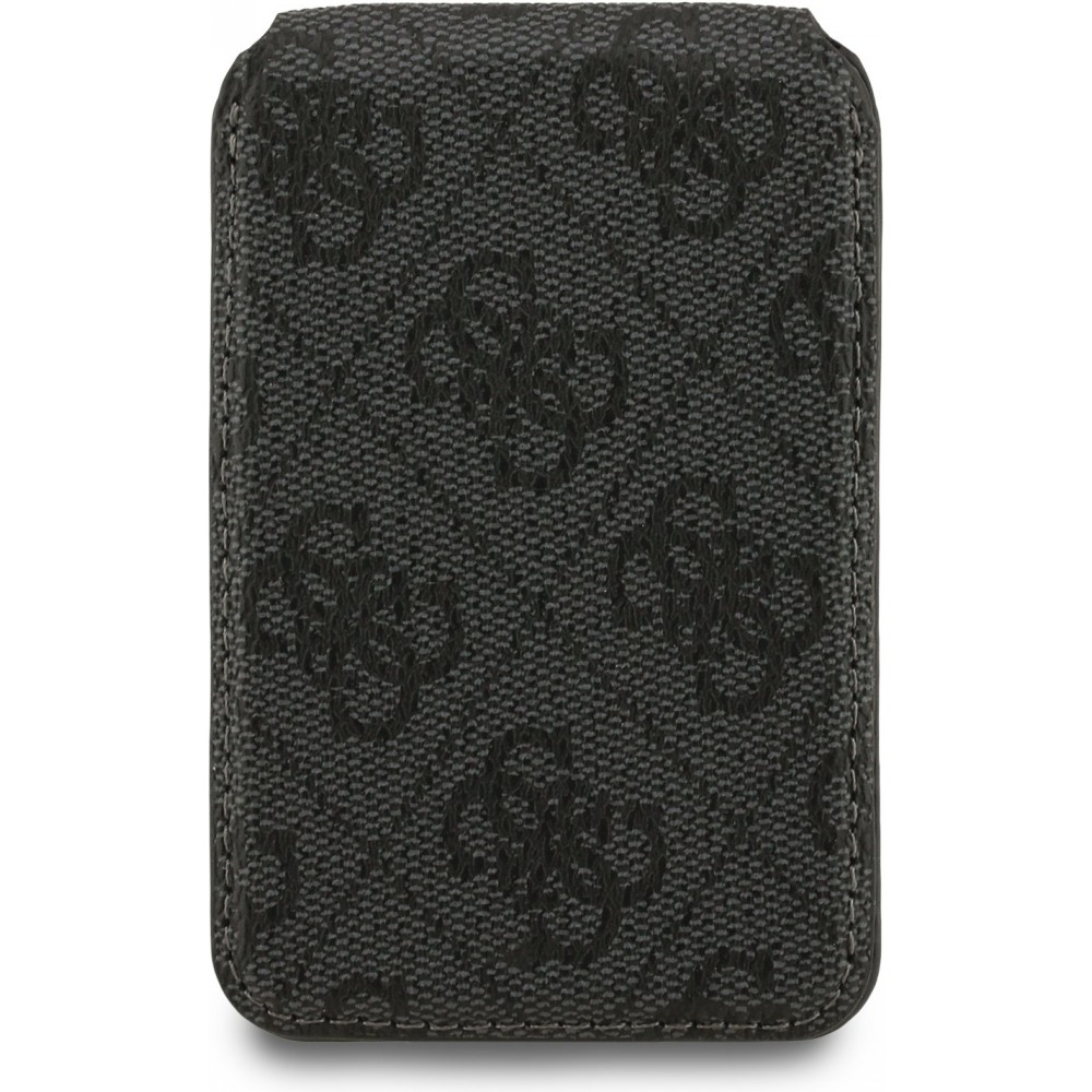 Porte-cartes Guess 4G en m&eacute;tal support MagSafe fonction stand avec miroir - Noir