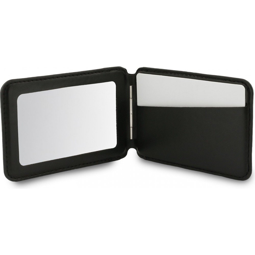 Porte-cartes Guess 4G en m&eacute;tal support MagSafe fonction stand avec miroir - Noir