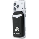 Porte-cartes  Karl Lagerfeld support avec miroir MagSafe &eacute;l&eacute;gant et pratique - Noir