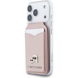 Porte-cartes  Karl Lagerfeld support avec miroir MagSafe &eacute;l&eacute;gant et pratique - Rose