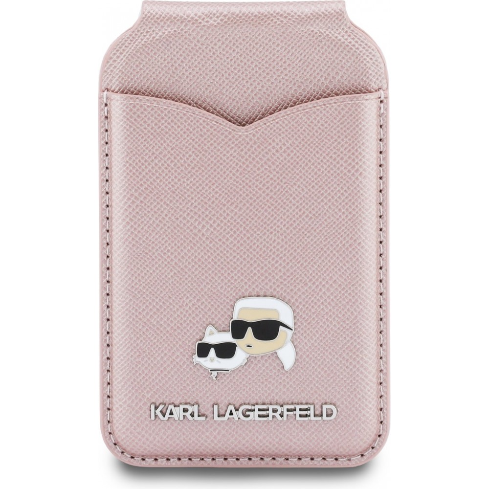 Porte-cartes  Karl Lagerfeld support avec miroir MagSafe &eacute;l&eacute;gant et pratique - Rose
