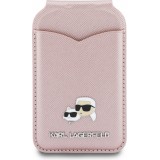 Porte-cartes  Karl Lagerfeld support avec miroir MagSafe &eacute;l&eacute;gant et pratique - Rose