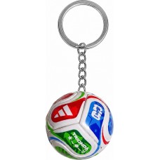 Porte-cl&eacute;s ballon Coupe du Monde de football accessoire pour supporters et fans - Blanc