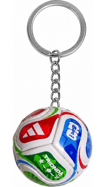 Porte-cl&eacute;s ballon Coupe du Monde de football accessoire pour supporters et fans - Blanc