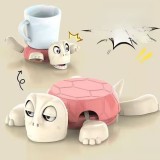 Porte-verre tortue drôle sous-verre amusant en plastique cadeau déco fun original - Rose