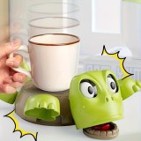 Porte-verre tortue drôle sous-verre amusant en plastique cadeau déco fun original - Vert