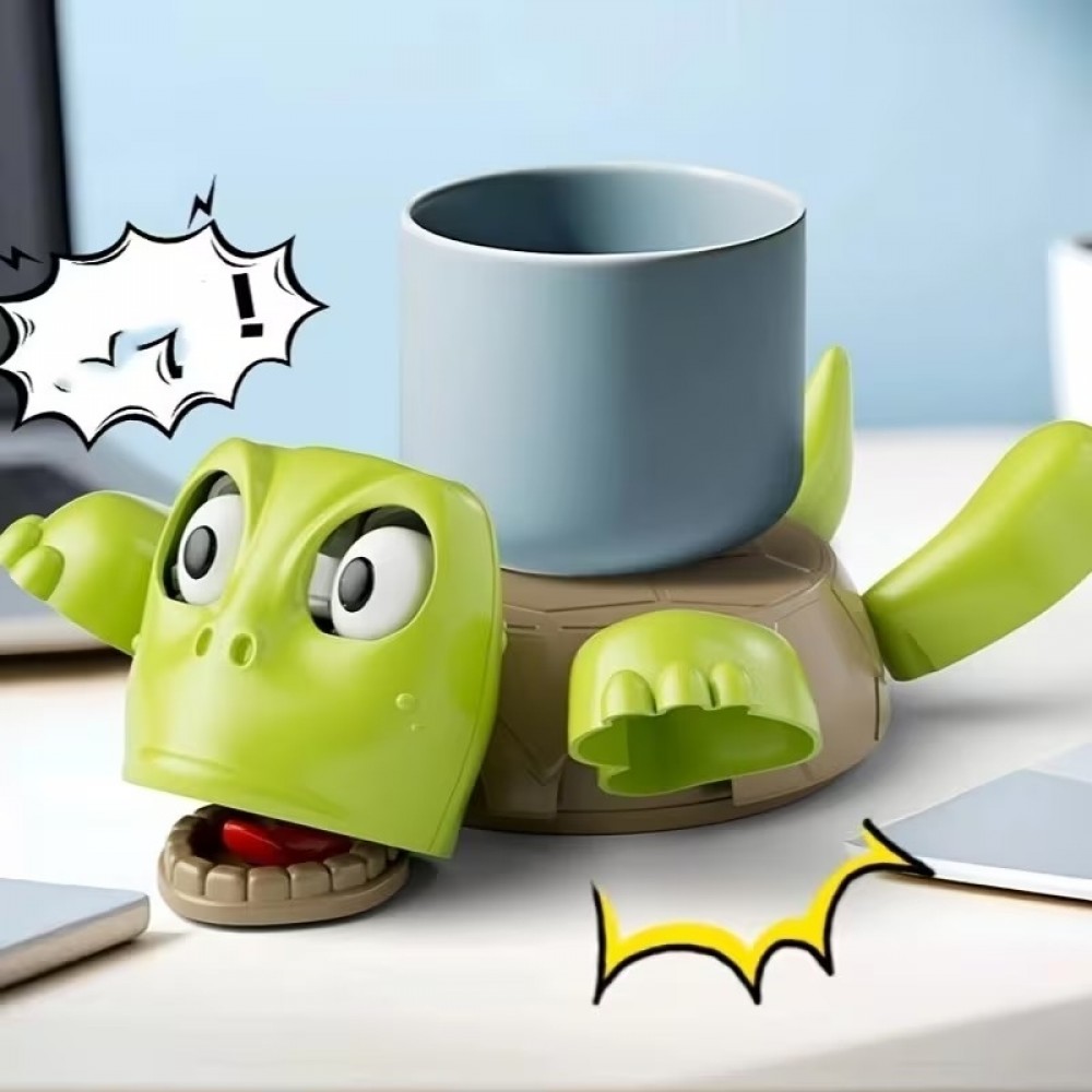 Porte-verre tortue drôle sous-verre amusant en plastique cadeau déco fun original - Vert