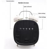 Réveil numérique LED GH8032 sonore multifonction affichage électronique horloge de table - Noir