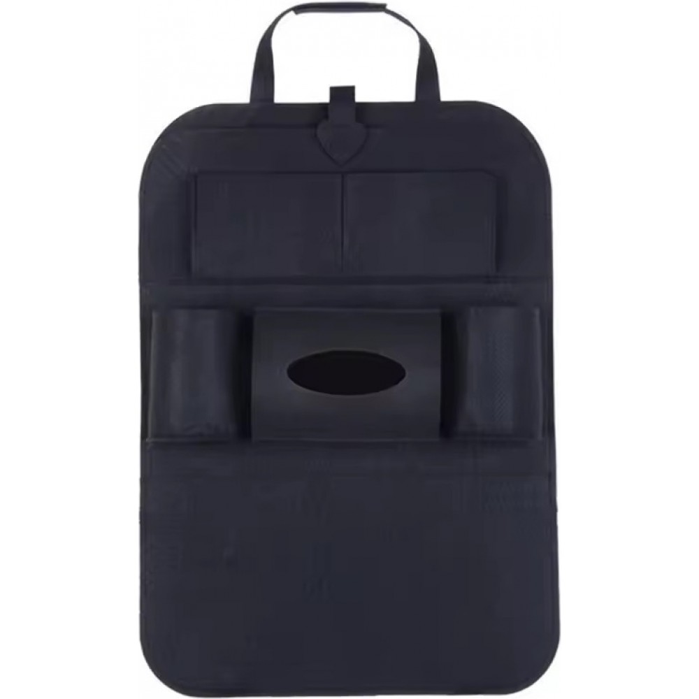 Sac de rangement universel pour si&egrave;ge arri&egrave;re de voiture organisateur de coffre en feutre &eacute;lastique 6 poches accessoires auto suspendus - Noir