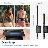 Sac pochette banane étanche waterproof Spigen Aqua Shield A621 avec étui flottant - Noir