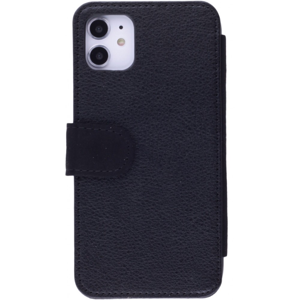 iPhone 11 Case Hülle - Wallet schwarz Amsterdam Pink Print