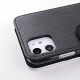 Coque iPhone 11 - Wallet noir 100% unique générée par intelligence artificielle (AI) avec vos idées