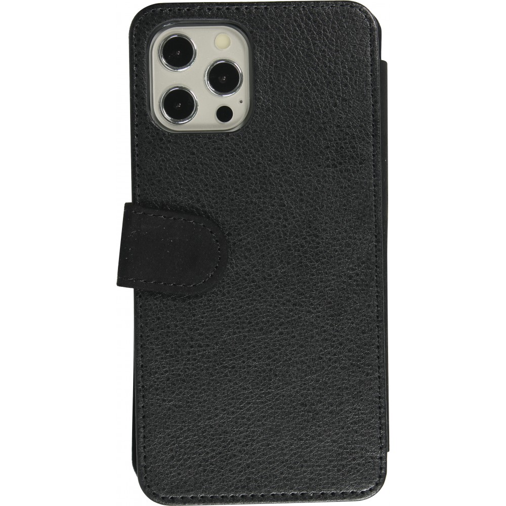 Hülle iPhone 12 Pro Max - Wallet schwarz Skull 02