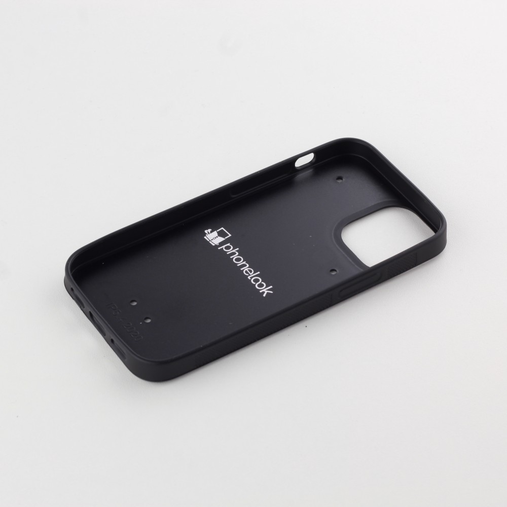 Coque iPhone 12 mini - Silicone rigide noir Flowers space