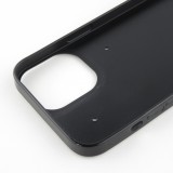 Coque iPhone 12 mini - Silicone rigide noir Flowers space