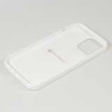 Coque iPhone 13 Pro Max - Silicone rigide blanc Marbre Rose Lumineux
