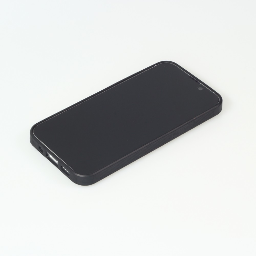 Hülle iPhone 13 mini - Silikon schwarz Lion looking up