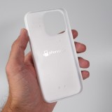 Coque iPhone 13 Pro - Silicone rigide blanc Valentine 2023 i love you writing